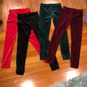 Crewcuts velvet leggings